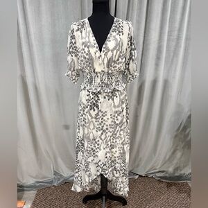 Express Monochrome Animal Print Midi Dress